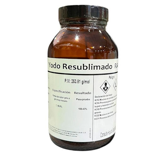 51454. YODO RESUBLIMADO RA VIDRIO AMBAR 500GR - CTR