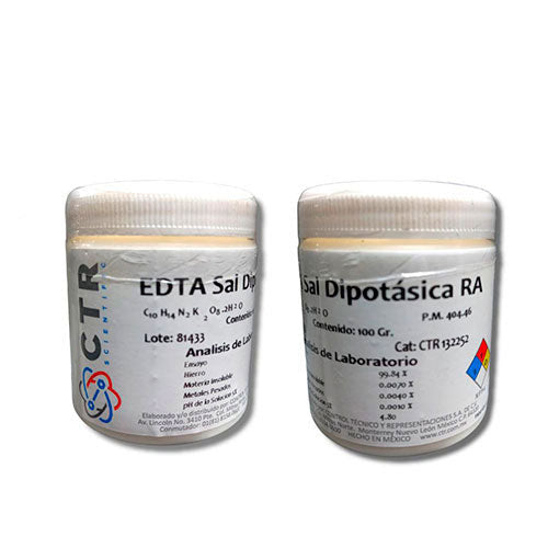 24499. EDTA DIPOTASICA PLASTICO 100GR CTR