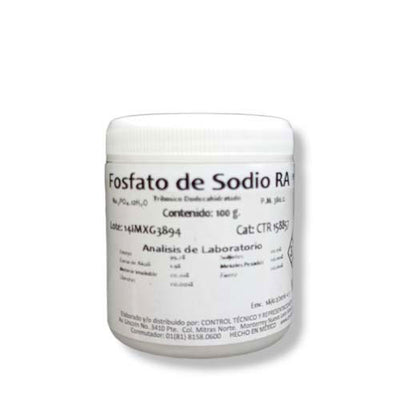22536. FOSFATO DE SODIO TRIBASICO DODECAHIDRATADO RA ACS 100GR PAQUETE C/2 PIEZAS CTR