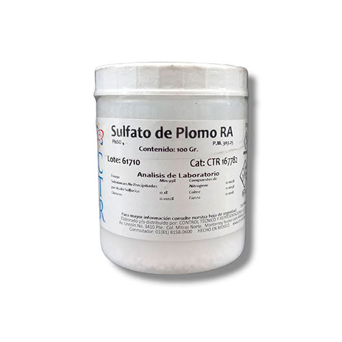 23123. SULFATO DE PLOMO VIDRIO AMBAR 100GR CTR