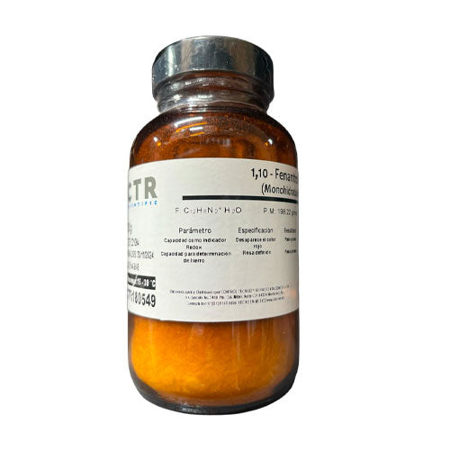 51974. 1,10 FENANTROLINA MONOHIDRATADA PLASTICO AMBAR 100GR - CTR