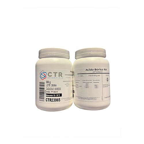 50923. ACIDO CITRICO ANHIDRO RA PLASTICO 500GR CTR