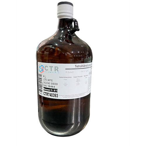 51460. TETRAHIDROFURANO RA VIDRIO AMBAR 4LT - CTR