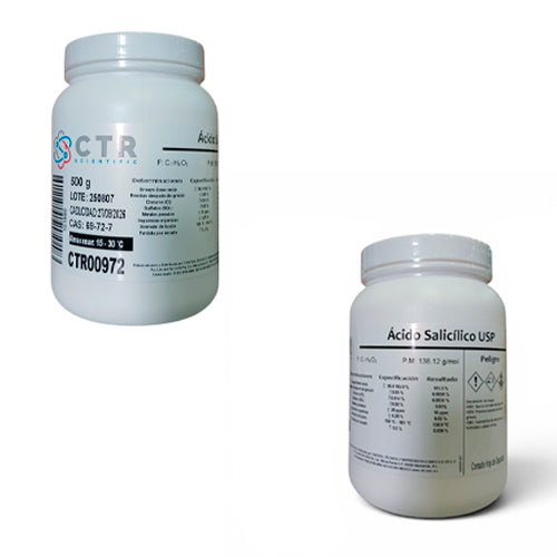 56887. ACIDO SALICILICO USP PLASTICO 500GR - CTR