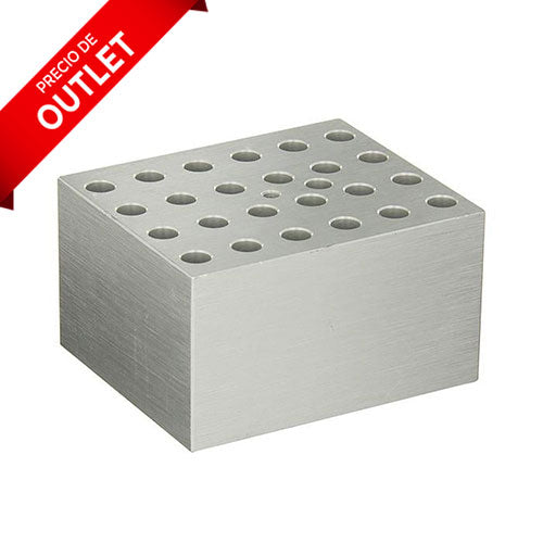 399. BLOQUE DE CALENTAMIENTO DE ALUMINIO P/24 TUBOS 0.5ML P/BAÑO SECO DIGITAL ACCUBLOCK D1301/D1302/D1304 LABNET