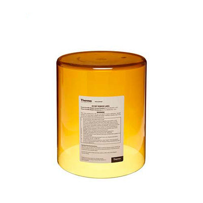 1621. JARRA DE VACIO DE REPUESTO, COLOR AMBAR, DE POLIETERIMIDA 18.9LT (5GAL) ALTURA 305MM P/CAMPANA DE VACIO NALGENE
