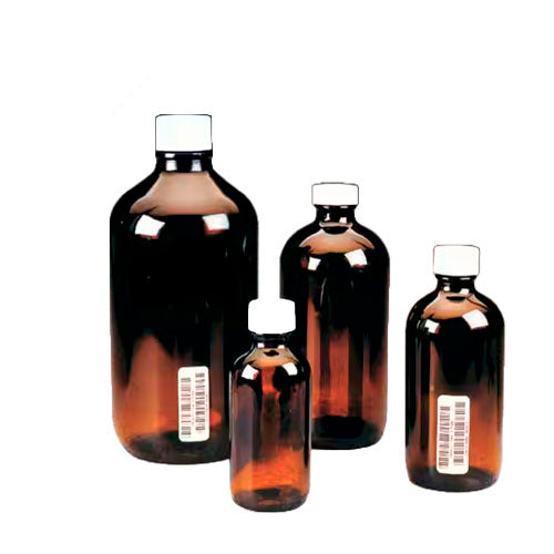 23806. FRASCO DE VIDRIO AMBAR 1LT TIPO BOSTON BOCA ANGOSTA C/TAPA 33-430, PRE-LIMPIO NIVEL 1 PAQUETE C/2 PIEZAS, 249-1000 I-CHEM