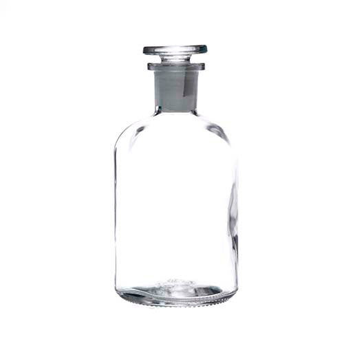14954. FRASCO VIDRIO CLARO 250ML BOCA ANGOSTA C/TAPON ESMERILADO PAQUETE C/2 PIEZAS - KAVALIER