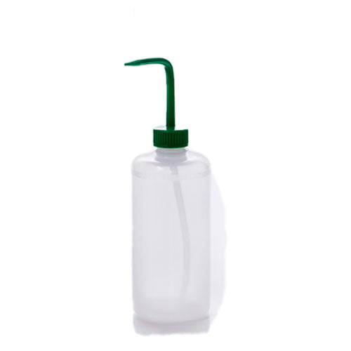 23707. PIZETA (FRASCO LAVADOR) 500ML BOCA ANGOSTA SALIDA SUPERIOR C/TAPA VERDE, LDPE PAQUETE C/2 PIEZAS BEL-ART
