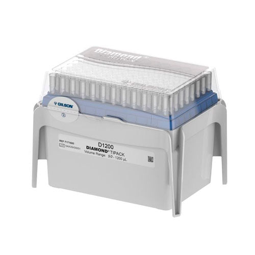 30318. PUNTAS 1200UL CLARAS NO ESTERIL SIN FILTRO PIPETMAN DIAMOND D1200 TIPACK C/960 (10 RACKS C/96 PIEZAS) GILSON