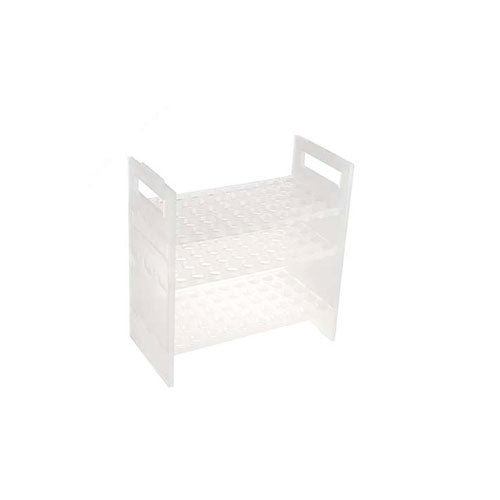 22224.  GRADILLA P/72 TUBOS NMR 5MM POLIPROPILENO COLOR BLANCO BEL-ART