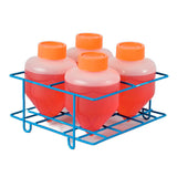 30389. GRADILLA P/4 TUBOS DE CENTRIFUGA 500ML POXYGRID AZUL BEL-ART