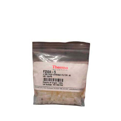 14535. FILTRO JERINGA PVDF 4MM, 0.45UM TARGET 2 NO ESTERIL C/100 THERMO SCIENTIFIC