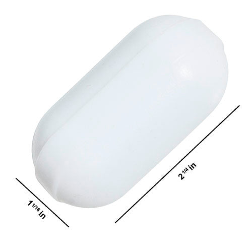 5128. BARRA MAGNETICA POLIGONO DE TEFLON 27 X 57MM GIGANTE BLANCA SIN ANILLO - BEL-ART