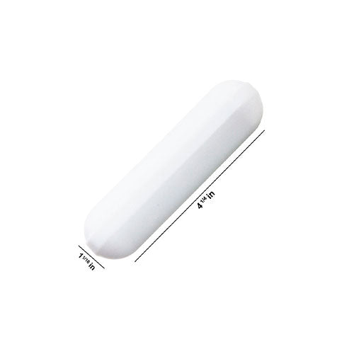 5129. BARRA MAGNETICA POLIGONO DE TEFLON 27 X 108MM GIGANTE BLANCA SIN ANILLO - BEL-ART