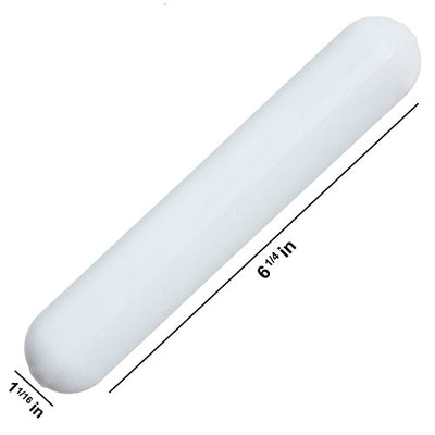 5130. BARRA MAGNETICA POLIGONO DE TEFLON 27 X 159MM GIGANTE BLANCA SIN ANILLO - BEL-ART