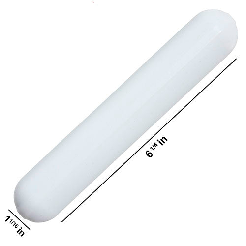 5130. BARRA MAGNETICA POLIGONO DE TEFLON 27 X 159MM GIGANTE BLANCA SIN ANILLO - BEL-ART