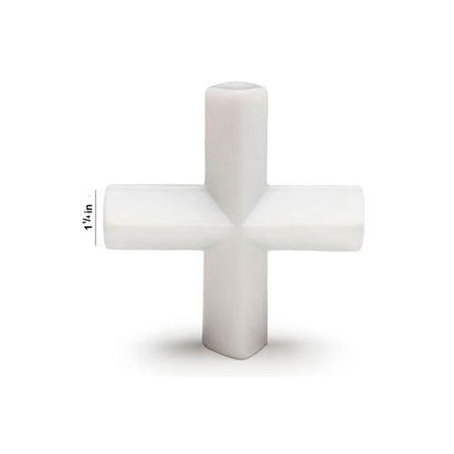 5192. BARRA MAGNETICA FORMA DE CRUZ DE TEFLON 14.3 X 31.8MM BLANCA - BEL-ART