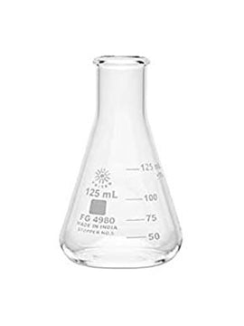 21113. MATRAZ ERLENMEYER DE VIDRIO 125ML BOCA ANGOSTA PIEZA(S) CON 1 PIEZA(S) UNITED SCIENTIFIC