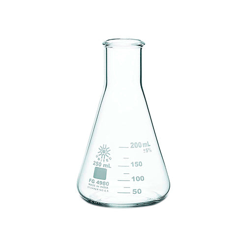 50157. MATRAZ ERLENMEYER DE VIDRIO BOCA ANGOSTA - UNITED SCIENTIFIC
