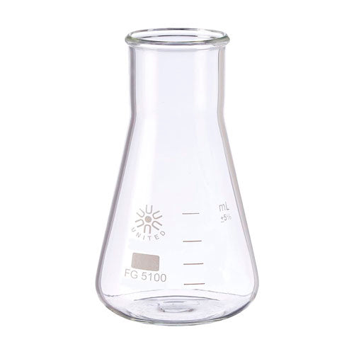 22834. MATRAZ ERLENMEYER DE VIDRIO 500ML BOCA ANCHA UNITED SCIENTIFIC