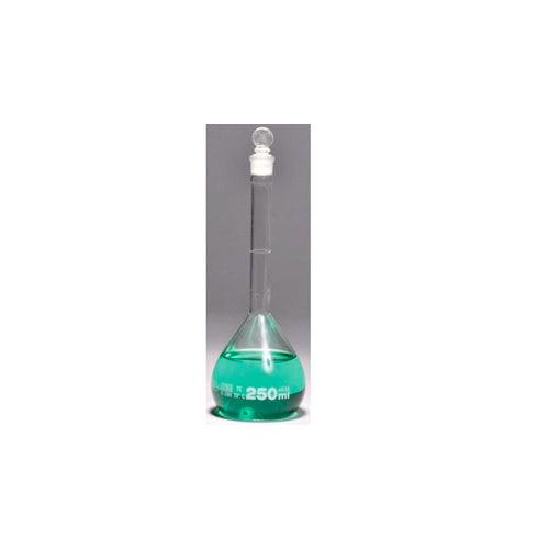 52714. MATRAZ VOLUMETRICO DE VIDRIO 25ML CLASE B C/TAPON DE VIDRIO C/2 UNITED SCIENTIFIC