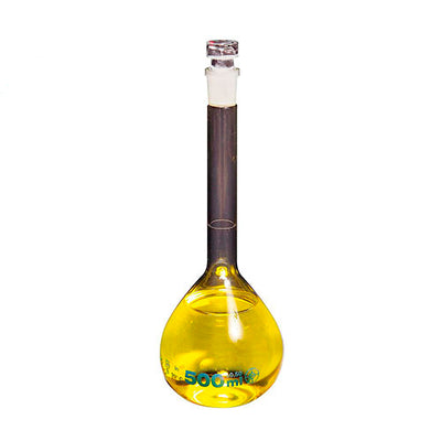 22863. MATRAZ VOLUMETRICO DE VIDRIO 500ML CLASE B C/TAPON DE VIDRIO UNITED SCIENTIFIC