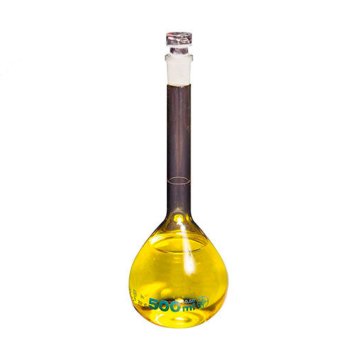 22863. MATRAZ VOLUMETRICO DE VIDRIO 500ML CLASE B C/TAPON DE VIDRIO UNITED SCIENTIFIC