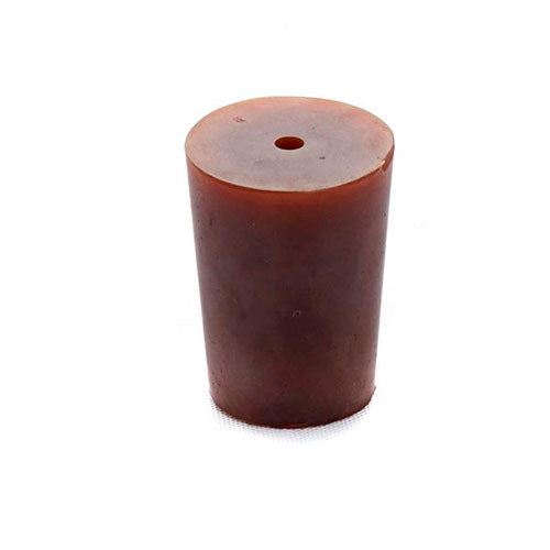 24465. TAPON DE HULE GRANDE, FORMA CONICA C/PERFORACION, DIAM SUPERIOR 22MM, DIAM INTERIOR 17.5MM, ALTO 30MM P/BUTIROMETRO PAQUETE C/2 PIEZAS GERBER