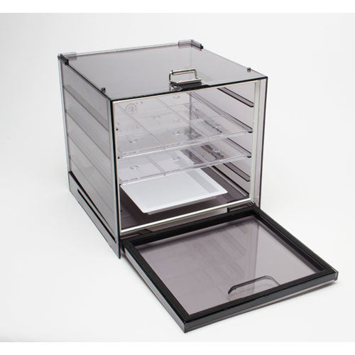 30043. GABINETE DESECADOR DE POLIESTIRENO 0.35FT DRY-KEEPER C/2 CHAROLAS BEL-ART