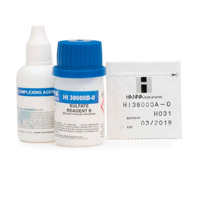 55081. KIT QUIMICO DE PRUEBAS P/SULFATO RANGO 20-100MG/L P/100 PRUEBAS HANNA