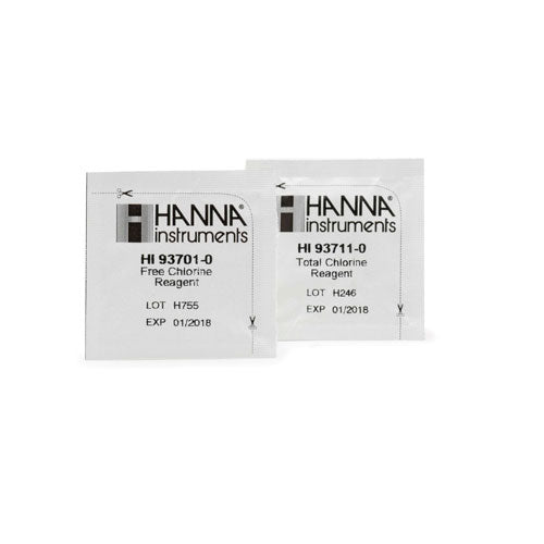 30684. REACTIVOS DE REEMPLAZO DEL TEST KIT P/CLORO LIBRE Y TOTAL INTERVALO BAJO Y MEDIO P/200 PRUEBAS HANNA