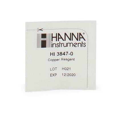 55080. KIT QUIMICO DE PRUEBAS P/COBRE 0-2.5MG/L P/100 PRUEBAS HANNA