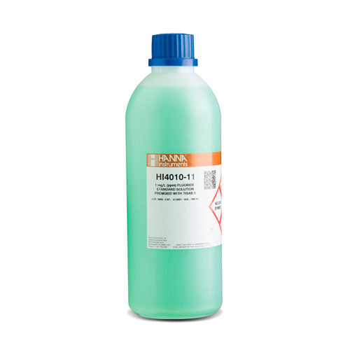 30705. STD FLUORURO 1PPM P/ISE C/TISAB II 1PPM 500ML HANNA