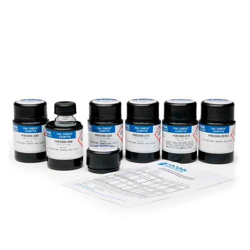 55049. KIT DE ESTANDARES CALCHECK (0NM, 420NM, 466NM, 525NM, 610NM) P/FOTOMETRO MULTIPARAMETRICO HI83300 HANNA