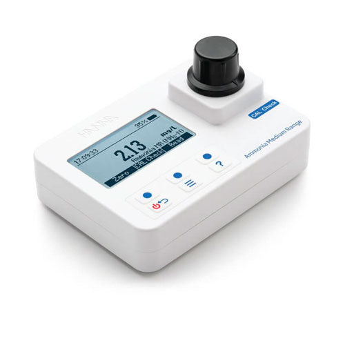 25260. FOTOMETRO PORTATIL P/AMONIACO INTERVALO MEDIO 0.00-10.00MG/L (PPM) RESOLUCION 0.01 MG/L (KIT COMPLETO) HANNA