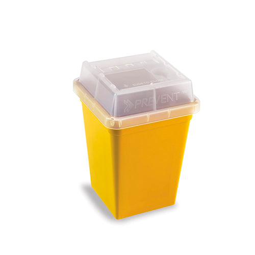 4232. CONTENEDOR DE PUNZOCORTANTES 1LT AMARILLO DE POLIPROPILENO C/2 - HEATHROW