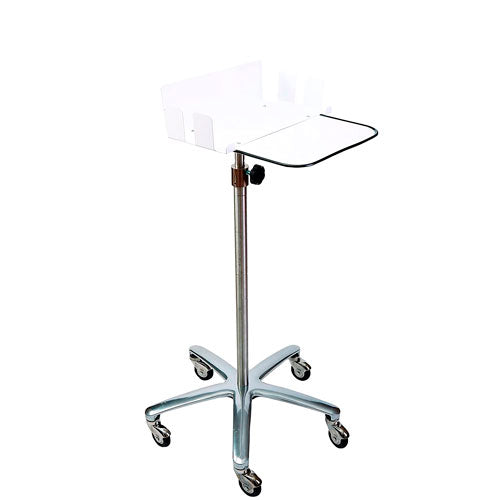 24016. CARRITO DE ACERO P/COLECCION DE MUESTRAS DE FLEBOTOMIA, ALTURA AJUSTABLE DELUXE C/5 RUEDAS HEATHROW