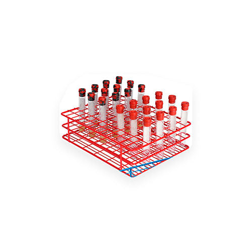 13439.GRADILLA P/108 TUBOS 16MM RACK ALAMBRE RECUBIERTO COLOR ROJO - HEATHROW