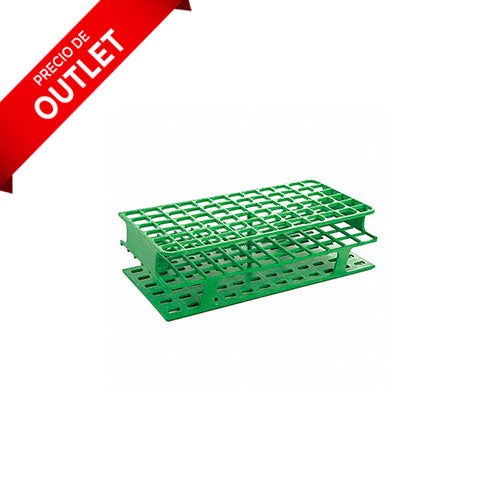 13479.GRADILLA P/72 TUBOS 5-10ML, 16MM ONE RACK AUTOCLAVABLE, PLASTICO VERDE - HEATHROW