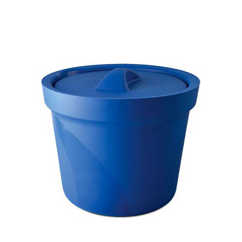 22245.  CONTENEDOR P/HIELO 4LT MAGIC TOUCH 2 C/TAPA COLOR AZUL BEL-ART