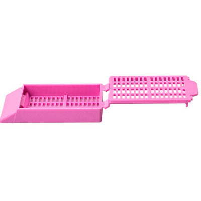 29726. CASSETTE P/INCLUSION DE TEJIDOS HISTOSETTE LILA C/TAPA ACETAL PAQUETE C/500 PIEZAS SIMPORT