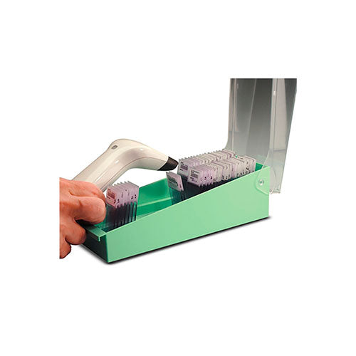 3509. SISTEMA DE ALMACENAJE P/100 LAMINILLAS COLOR VERDE 82X245X86MM - SIMPORT