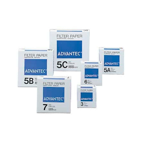 50632. PAPEL FILTRO #5B CUANTITATIVO 15.0CM, 0.21UM C/100 ADVANTEC