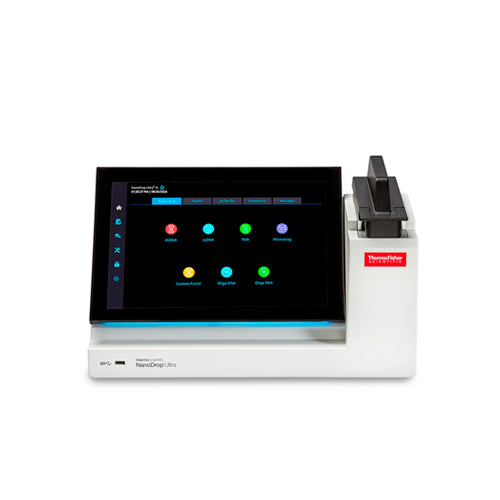 56259. ESPECTROFOTOMETRO UV-VIS NANODROP ULTRA MICROVOLUMEN DE 190-850NM C/PANTALLA TACTIL LCD 50-60HZ 100-240 VAC THERMO SCIENTIFIC