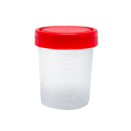 50013. VASO RECOLECTOR  C/TAPA ROJA - PLASTIC WORLD
