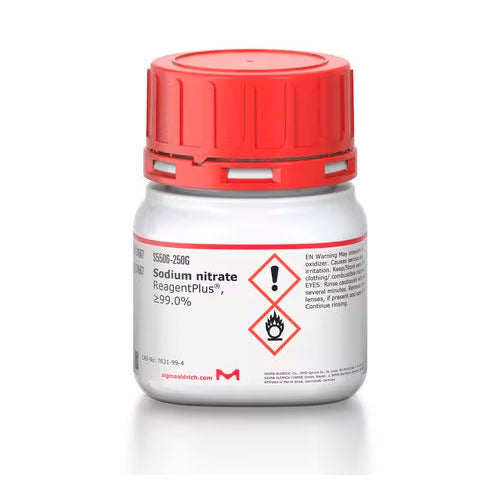 52427. NITRATO DE SODIO REAGENT PLUS 99.0% 250GR - SIGMA-ALDRICH