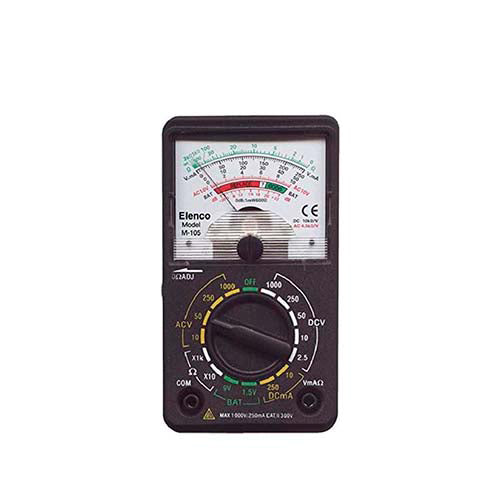 2575. VOLTIMETRO ANALOGO COMPACTO, LEE VOLTAJES CC, CA, 10-250MA, M105 - ELENCO ELECTRONICS