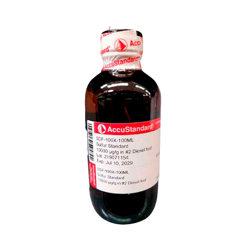 11381. STD AZUFRE 10000UG/G EN COMBUSTIBLE DIESEL #2 100ML - ACCUSTANDARD