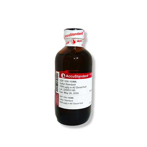 11382.STD AZUFRE 1000UG/G EN COMBUSTIBLE DIESEL #2 100ML - ACCUSTANDARD